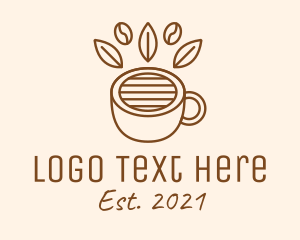 Latte - Coffee Cup Cafe Bean logo design