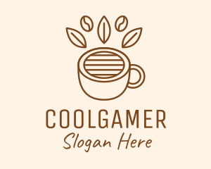 Coffee Cup Cafe Bean Logo