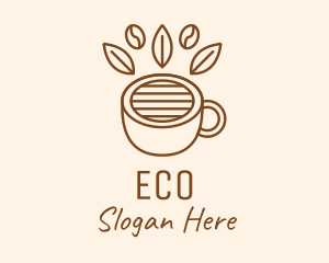 Coffee Cup Cafe Bean Logo