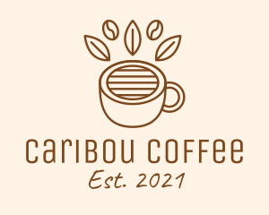 Coffee Cup Cafe Bean logo design