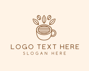 Fuel Gauge - Coffee Cup Cafe Bean logo design