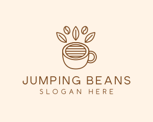 Coffee Cup Cafe Bean logo design