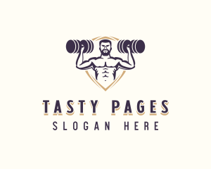 Trainer - Dumbbell Muscle Gym logo design