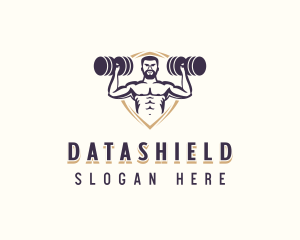 Weightlifter - Dumbbell Muscle Gym logo design