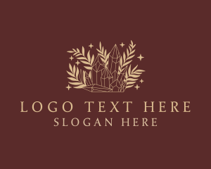 Crystal - Organic Luxury Gems logo design