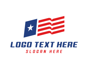 Heritage - American National Flag logo design