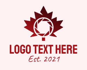 Paparazzi - Maple Leaf Shutter logo design