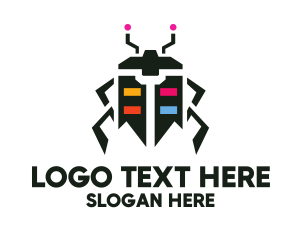 Tech - Beetle Tech Robot logo design