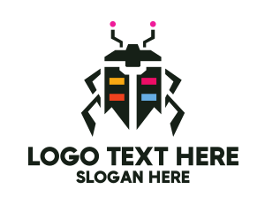 Bug - Beetle Tech Robot logo design