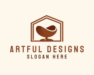 House Chair Furniture logo design