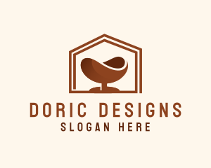 House Chair Furniture logo design