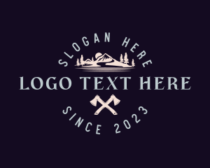 Tourism - Outdoor Mountain Axe logo design