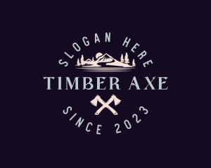 Outdoor Mountain Axe logo design