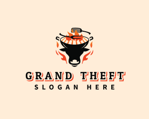 Roast - Beef Grill Barbecue logo design