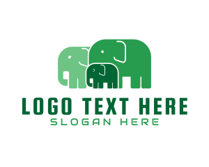Green Elephant Herd logo design