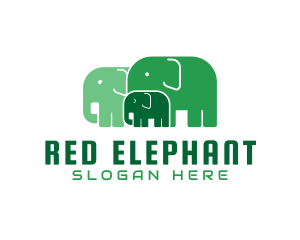 Green Elephant Herd logo design