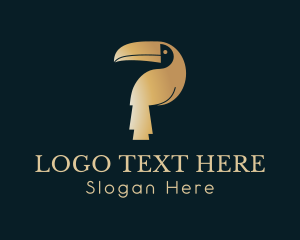 Toucan - Golden Deluxe Toucan logo design