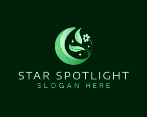 Moon Flower Stars logo design