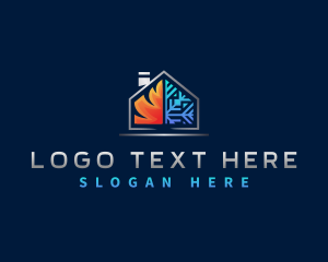 Refrigeration - Home Ventilation Hvac logo design