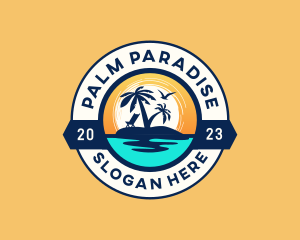 Tropics - Tropical Island Beach logo design