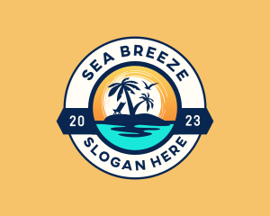 Tropical Island Beach logo design