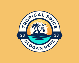 Tropical Island Beach logo design