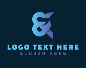 Lettering - Gradient Bold Ampersand logo design