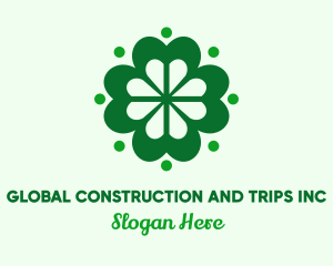 Vegetarian - Green Lucky Clover logo design