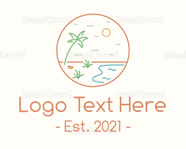 Tropical Seaside Shore Logo