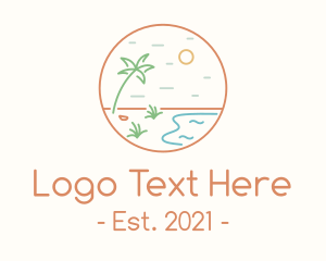 Tropical Seaside Shore logo design