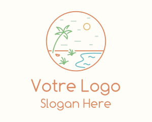 Tropical Seaside Shore Logo