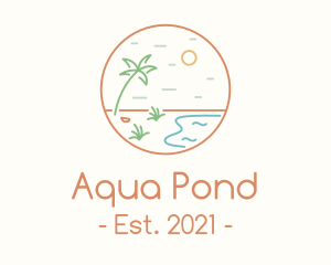 Pond - Tropical Seaside Shore logo design