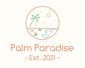 Tropical Seaside Shore logo design