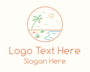 Tropical Seaside Shore Logo