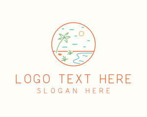 Tropical Seaside Shore logo design