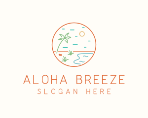 Tropical Seaside Shore logo design