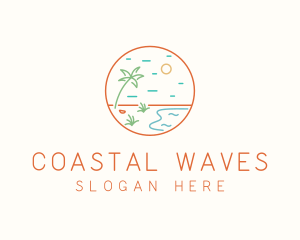 Tropical Seaside Shore logo design