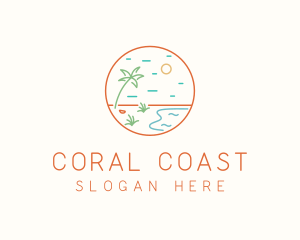 Tropical Seaside Shore logo design