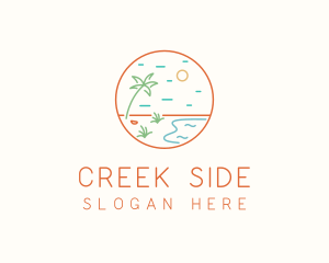 Tropical Seaside Shore logo design