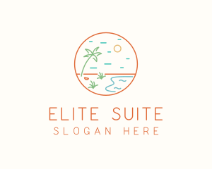 Tropical Seaside Shore logo design