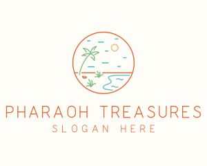 Tropical Seaside Shore logo design