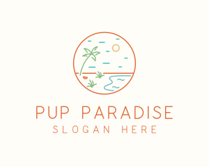 Tropical Seaside Shore logo design