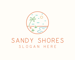 Tropical Seaside Shore logo design