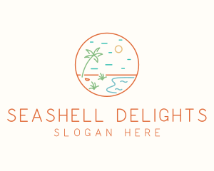 Tropical Seaside Shore logo design