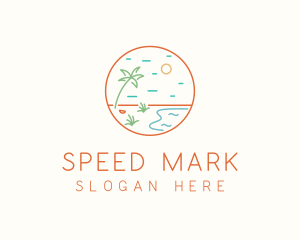 Tropical Seaside Shore logo design