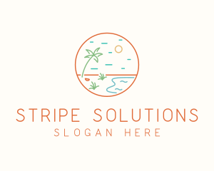 Tropical Seaside Shore logo design