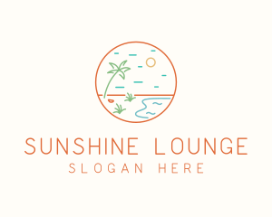 Tropical Seaside Shore logo design