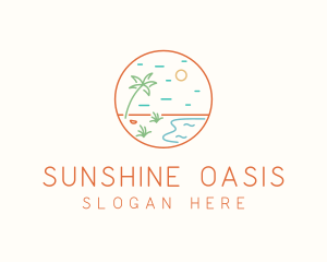 Tropical Seaside Shore logo design