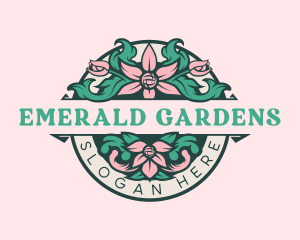 Floral Ornament Garden logo design