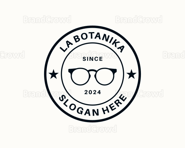 Eyeglass Fashion Emblem Logo